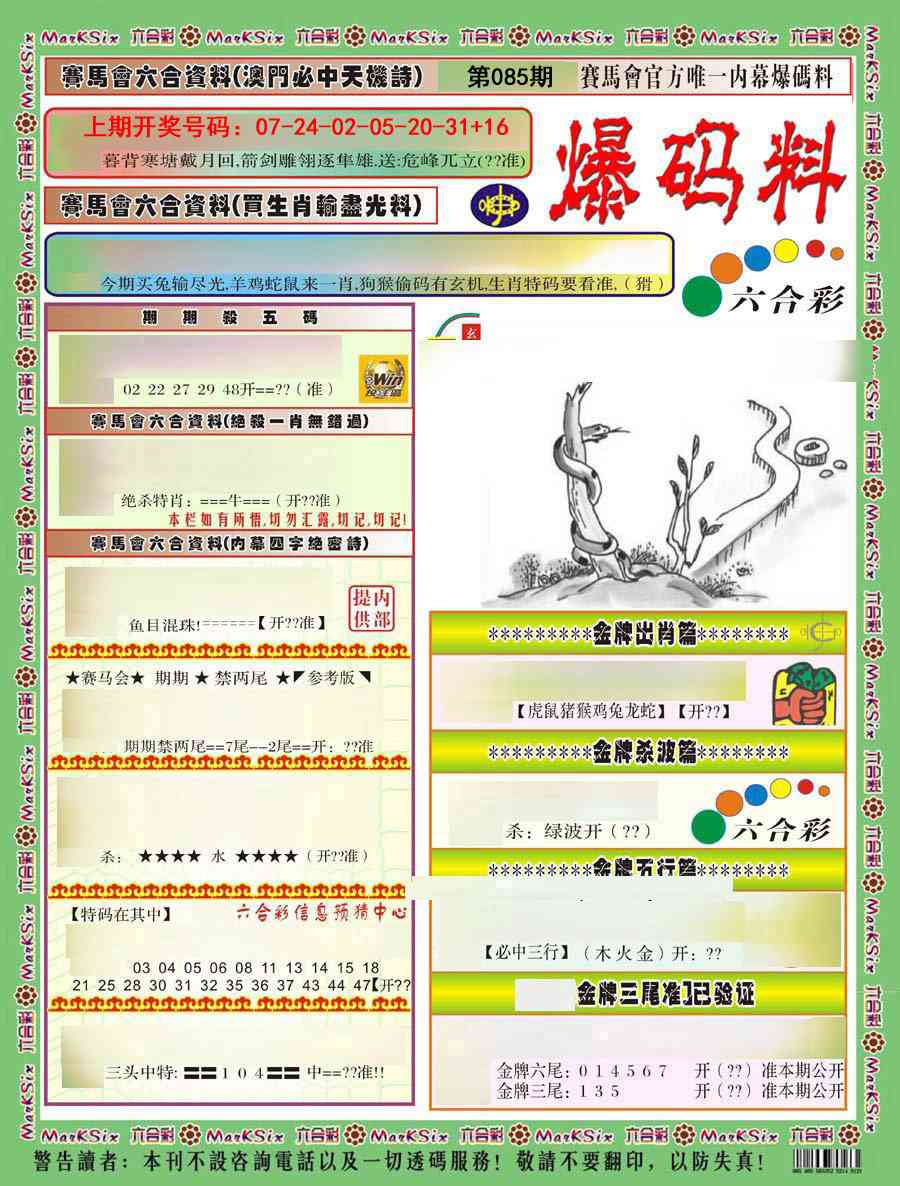 085期爆码料A)[图]
